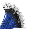 Produktbild: 100 Stücke Vorverdrahtete LED, 12V Dioden Licht, 5mm LEDs, 20cm Kabel Blau