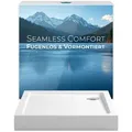 Produktbild: Calmwaters Duschwanne Seamless Comfort, quadratisch, Acryl, 4-St., Komplettset Dusche, Schürze, Wannenfüße, Ablaufgarnitur, 90 x 90 x 4 cm, Weiß, vormontiertes Zubehör, 01SL6218 weiß quadratisch | 90 cm x 4 cm x 90 cm