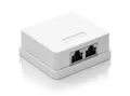 Produktbild: deleyCON deleyCON CAT 6a Netzwerkdose 2x RJ45 Buchse FTP geschirmt Aufputz 1 Netzwerk-Adapter