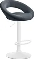Produktbild: CLP Barhocker Olinda Samt drehbar und höhenverstellbar,dunkelgrau weiß