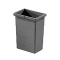 Produktbild: Hailo Inneneimer | Modell 1129909 Dunkelgrau | 8 Liter Fassungsvermögen | Maße: 226 x 156 x 295 mm | Zwei stabile Henkel praktischer Haushaltsmülleimer | Robuster Kunststoff Ideal für Küche & Haushalt