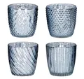 Produktbild: Levandeo® Teelichthalter, 4er Set Windlicht H9cm Glas Silber Teelichthalter Tischdeko Kerzen