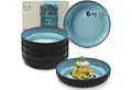 Produktbild: SÄNGER Teller Vigo, (6 St), Pastaschalen Set, Steingut, Handmade, Blau-Schwarz, VALUE COLLECTION