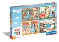 Produktbild: Clementoni Bluey Puzzle 4 in 1, Puzzle für Kinder ab 3 Jahren, Hergestellt in Italien, Multicolor - 21530