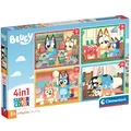 Produktbild: Puzzle Super Color 4in1 Bluey 3+, Clementoni