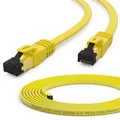 Produktbild: Patchkabel CAT.8.1 Flach LSZH gelb 3m