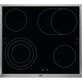 Produktbild: AEG HE604070XB Elektro-Kochfeld / 60 cm / Glasfarbe Schwarz / Ceran /Glaskeramikkochfeld mit Bräterzone / herdgebundenes Kochfeld / Edelstahlrahmen