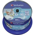 Produktbild: Verbatim CD Rohling Disk Speicher CD-R Printable Spindel 50 Stück Inkjet White