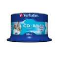 Produktbild: 50x Verbatim CD-R Rohlinge 700MB 52x Schreiben bedruckbar Spindel/Cakebox