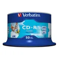 Produktbild: CD-R AZO Wide Inkjet Printable no ID 700 MB 52x 50 Stück CD-Rohlinge