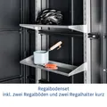 Produktbild: Hörmann Ecostar Hörmann Ecostar Regalbodenset für EcoStar Gerätehäuser inkl. Regalhalterset kurz, silber