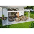 Produktbild: Skan Holz Terrassenüberdachung Modena 434 x 357 cm Aluminium Weiß