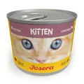 Produktbild: JOSERA Nassfutter Kitten Chicken (6 x 200 g) | Kitten | Premium Katzenfutter nass für wachsende Katzen | Huhn & Kürbis | mit Lachsöl | getreidefrei | Anti-Haarballen | Alleinfutter | 6er Pack