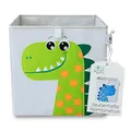 Produktbild: wonneklein Aufbewahrungsbox Kinder - 33x33x33 cm - Faltbare Spielzeugkiste mit Tiermotiv - Ordnungsbox für Kallax Regal - Kinderzimmer Aufbewahrung - Danny Dino