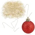 Produktbild: com-four® 600x Haken für Weihnachtsbaumschmuck - Schnellaufhänger Doppelhaken für Weihnachtsbaum-Deko - Christbaumkugel-Aufhänger, Baumhaken als Deko-Anhänger