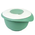 Produktbild: Westmark Rühr-/Backschüssel mit zweigeteiltem Deckel, 2,5 l, Mit Ausgießer, Kunststoff, Mint-Grün/Weiß, 3153227M