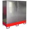Produktbild: BAUER Südlohn BAUER Gefahrstoffschrank GS-2 für 2 x 200 Liter Fass, Feuerrot, 230 Liter