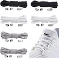 Produktbild: anshuke 6 Paar Elastische Schnürsenkel Metallkapsel Gummi Schuhbänder Sneaker