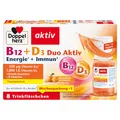 Produktbild: Doppelherz B12 + D3 Duo Aktiv – Mit Vitamin B12 und D3 zur Unterstützung einer normalen Funktion des Immunsystems – 8 Trinkfläschchen, 91.1 grams