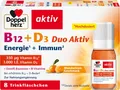Produktbild: Doppelherz B12 + D3 Duo Aktiv Energie + Immun 8 Trinkflaschen Hochdosiert