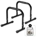 Produktbild: Fitness Parallettes Minibarren Handstand Barren aus Stahl mit breitem Griff