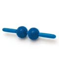 Produktbild: SISSEL Spiky Twin Roller zur Körpermassage Ball Igel Noppen Gerät Massage blau