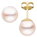 Produktbild: Paar Ohrstecker mit Akoya Perlen 8,5mm rund 585 Gold Gelbgold Ohrschmuck Damen