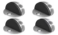 Produktbild: BASI | 4er Set Türstopper für Bodenmontage | aus Edelstahl | Türhalter | Türpuffer | Bodentürstopper in Silber | Schutz für Wand und Möbel | 4 Stück