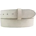 Produktbild: BELTINGER Ledergürtel Wechselgürtel aus weichem Vollrindleder Used-Look 4 cm - Druckknopf-Gü (1-St) beige 85 cm (Gesamtlänge 100 cm)
