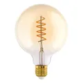 Produktbild: EGLO E27 Lampe dimmbar, Spiral LED Glühbirne Globe, Vintage Leuchtmittel für Retro Beleuchtung, 8 Watt (entspricht 60 Watt), 806 Lumen, warmweiß, 2700 K, Edison Birne G125, Ø 12,5 cm