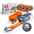 Produktbild: EQT 10 Stück 800kg 6m Spanngurte mit Ratsche und Haken zweiteilig DIN EN 12195-2
