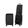Produktbild: CASYRO Koffer zum Aufklappen, Hartschalenkoffer Trolley, Reisekoffer nutzbar wie Kleiderschrank, Rollkoffer mit 4 Rollen, 80l, M, Schwarz