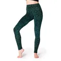 Produktbild: PANASIAM Leggings Unikat Batik Leggings mit orientalischem Muster Goa Hose handgefertigt aus natürlicher Viskose und elastisch ideal für Yoga Sport Fitness blau S