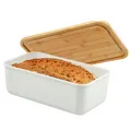 Produktbild: bremermann Brotkasten mit Bambus-Deckel, Brotbox | Schneidebrett, Brottopf, weiß