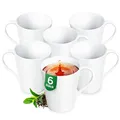 Produktbild: KONZEPT Kaffeebecher aus Porzellan, 280 ml, Set 6er, Kaffee-Tassen zum Bemalen, Teetassen in Weiß