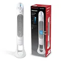 Produktbild: Honeywell QuietSet Oszillierender Turmventilator für den ganzen Raum (5 Geschwindigkeitseinstellungen, Oszillation 80°, Timer-Funktion, Auto-AUS für Beleuchtung, Fernbedienung) HYF260, Weiß