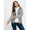 Produktbild: Fleecejacke INSPIRATIONEN, Damen, Gr. 36, grau (taupe, ecru, meliert), 100% Polyester, Futter:60% Baumwolle, 40% Polyester, Ärmel:20% Wolle, 70% Polyacryl, 10% Polyamid, meliert, Jacken Fleecejacke