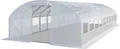 Produktbild: TOOLPORT Foliengewächshaus Gewächshaus 4x10m stabil & langlebig mit Fenster - reißfeste PE Plane 180g/m² weiß transparent