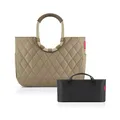Produktbild: reisenthel loopshopper Tasche L rhombus olive OR5047 + Organizer schwarz BX7003