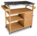 Produktbild: Coemo Servierwagen Grillstation James M Kücheninsel Holz, auf Rollen 118 x 47 x 92 cm