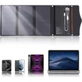 Produktbild: Yard Force Tragbares Solar-Ladegerät LX PB21 mit 2 USB-Anschlüssen (13000 mAh, 21 W) (LX PB21)