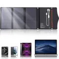 Produktbild: Yard Force LX PB21 Solar Powerbank 13.000mAh mit 21W Falt-Solarpanel | Red Dot Award Winner | PD 18W & QC 3.0 Schnellladefunktion | Autarkes Outdoor Ladegerät für iPhone, Samsung & Camping