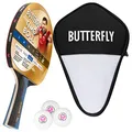 Produktbild: Butterfly® Timo Boll Gold Tischtennisschläger | Tischtennis Racket Bat TT Profi Wettkampfschläger für geüpte Spieler | hohe Qualität | ITTF zertifizierter Pan Asia Belag | konkave Griffform