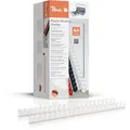 Produktbild: Peach Binderücken 16mm, für je 145 Blatt A4, weiss, 100 Stück - PB416-01