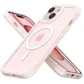 Produktbild: MobNano Hybrid Magnetisch Durchsichtig Hülle für iPhone 15 Hülle [Kompatibel mit MagSafe] Stoßfest Bumper Transparent Starke Magnet Handyhülle Clear Silicone iPhone 15 Case -Rosa/Weiß