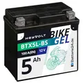 Produktbild: Batterie24.de HeyVolt GEL Motorradbatterie 12V 5Ah Rollerbatterie BTX5L-BS YTX5L-BS CTX5L-BS 50412 GTX5L-BS