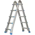 Produktbild: Alu Leiter Klappleiter 4 x 5 Teleskopleiter Stehleiter Mehrzweckleiter