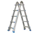 Produktbild: VaGo-Tools Stehleiter Alu Leiter Klappleiter 4 x 5 Stufen Teleskopleiter