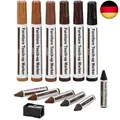 Produktbild: Möbelreparaturset Holzmarker - 13er-Set - Marker und Wachsstifte mit
