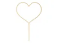 Produktbild: partydeco Tortenstecker, Cake Topper Herz Holz 23cm natur